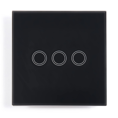 Skārienjutīgais Slēdzis 1+1+1 "Melns" Appio