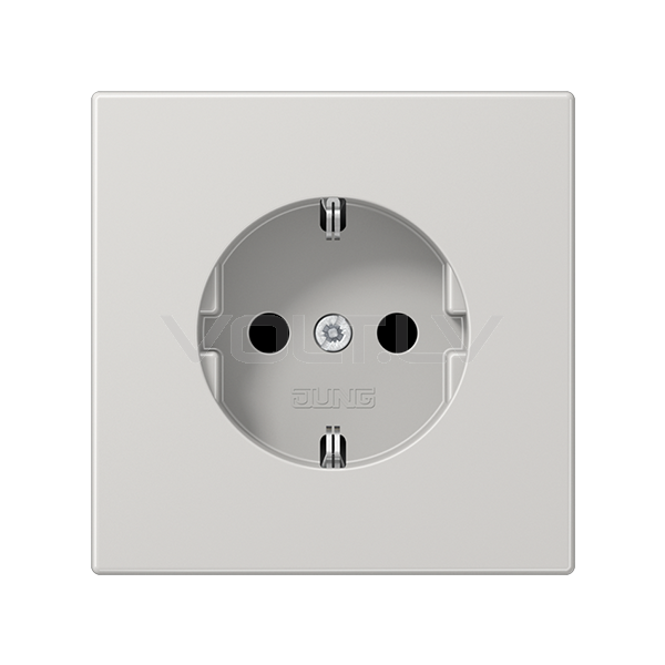 Розетка с/з с детской защитой "Серый" LS 990