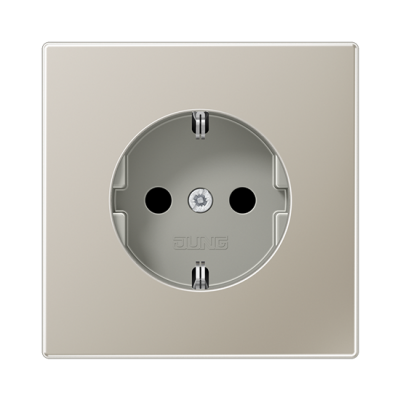 Розетка с/з с детской защитой LS Edelstahl