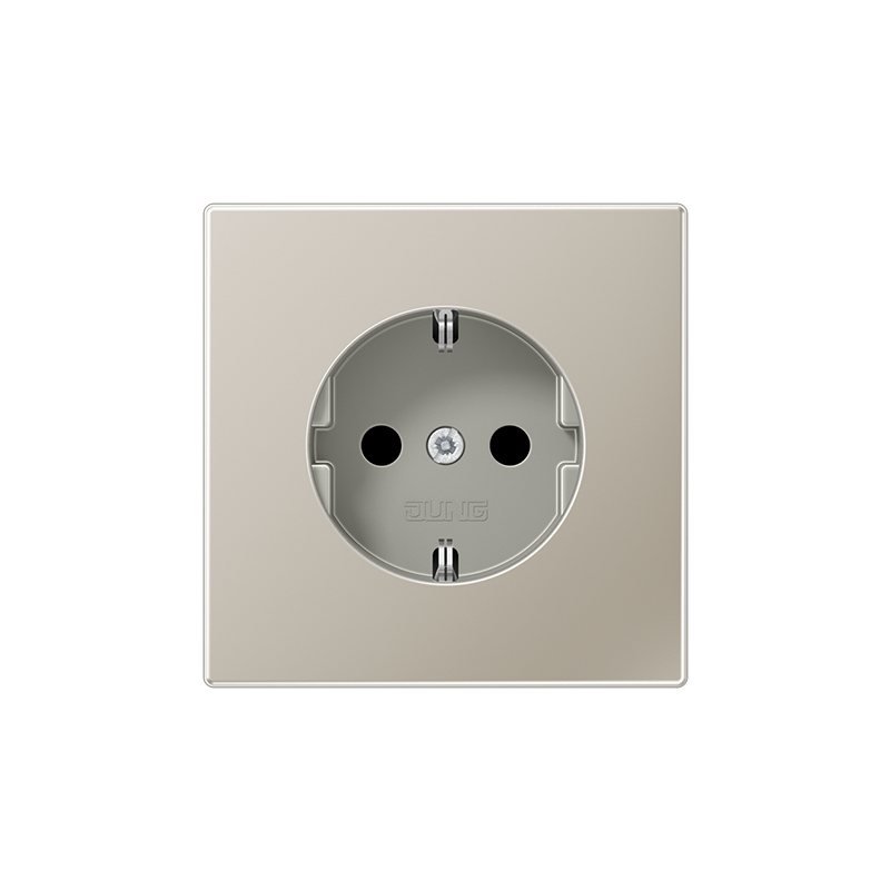 Розетка с/з с детской защитой LS Edelstahl