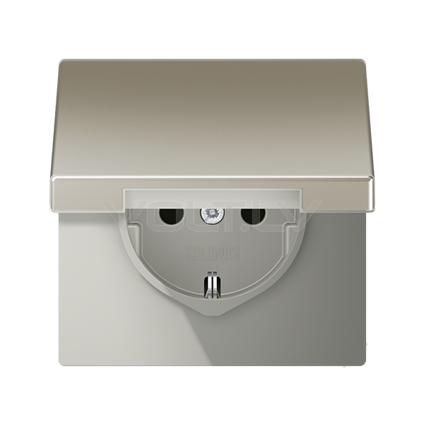 Розетка с/з с крышкой LS Edelstahl