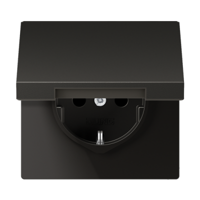 Розетка с/з с крышкой LS Anthrazit