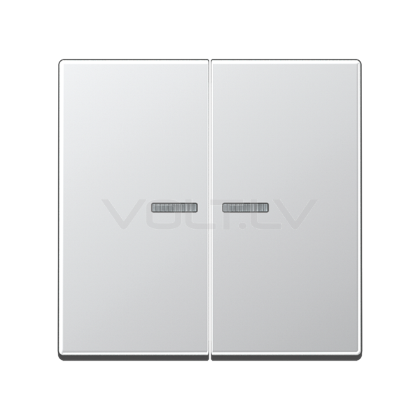 Taustiņš 1+1 Ar Lēcu "Alumīnijs" A