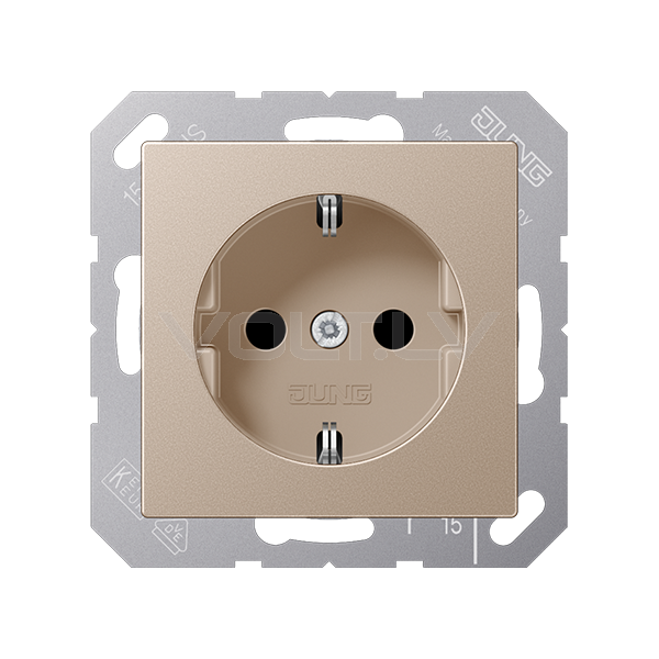 Розетка с/з с детской защитой "Шампанский" A
