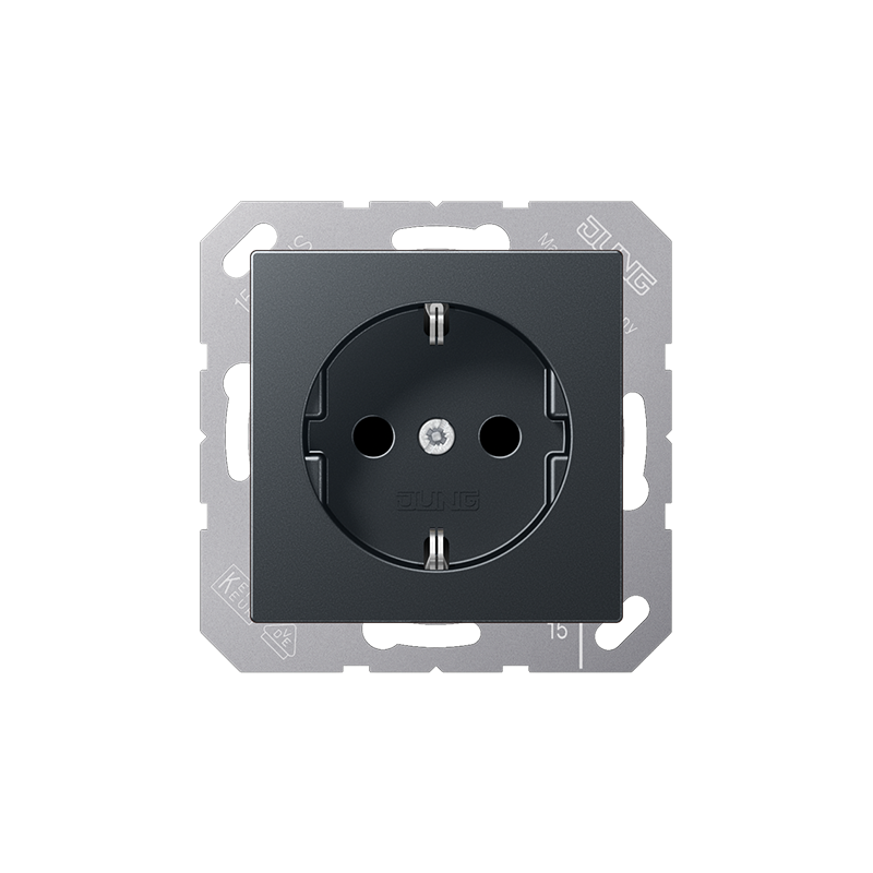 Розетка с/з "Антрацит" A