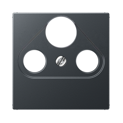 Накладка TV+SAT+FM "Антрацит" A