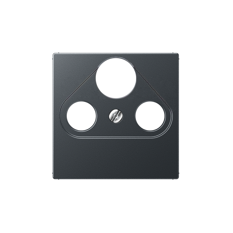 Накладка TV+SAT+FM "Антрацит" A