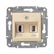 Розетки для HDMI и USB